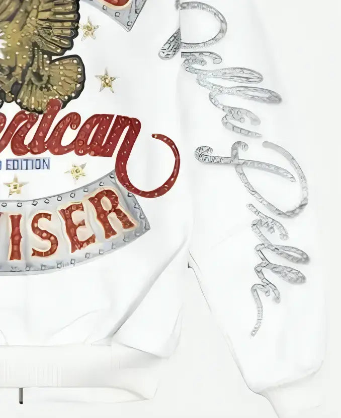 Pelle Pelle American Bruiser Plush White Crop Jacket