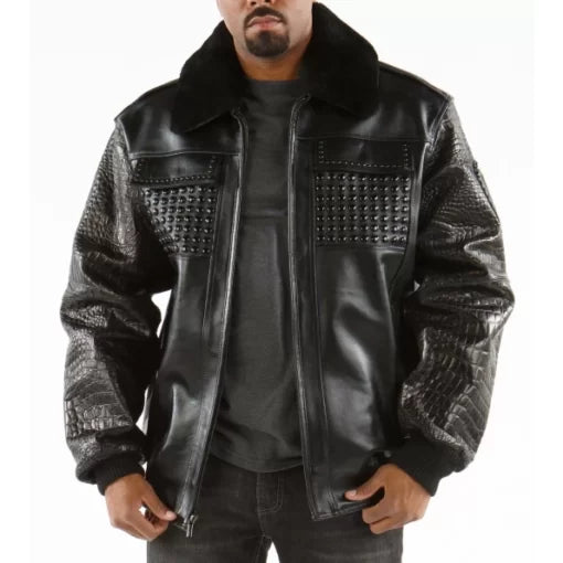 Pelle Pelle Black Studded Jacket