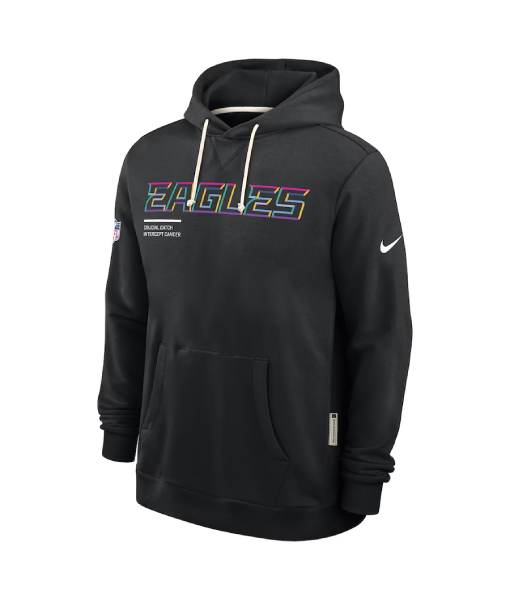 Philadelphia Eagles 2025 Black Crucial Catch Hoodie