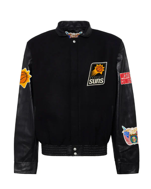Phoenix Suns Black Wool & Leather Jacket