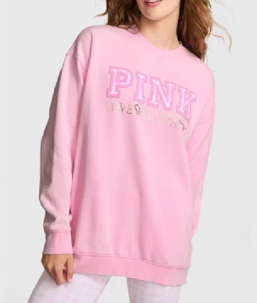 Pink x LoveShackFancy Crew Sweatshirt