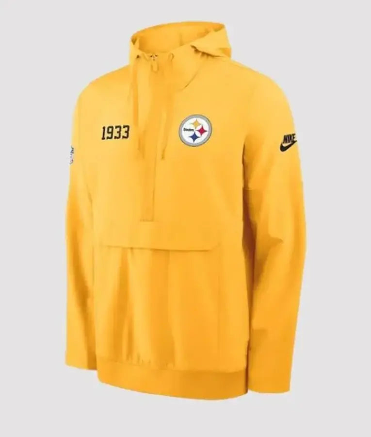 Pittsburgh Steelers Anorak Half-Zip Yellow Hoodie