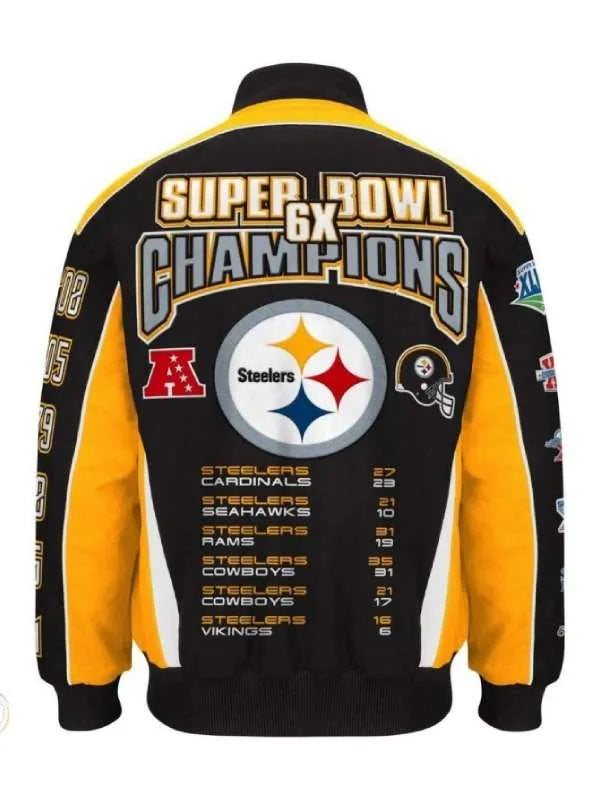 Pittsburgh Steelers Super Bowl Finals Varsity Jacket