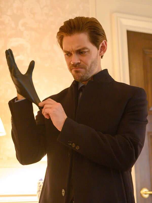 Prodigal Son Tom Payne Black Wool Coat