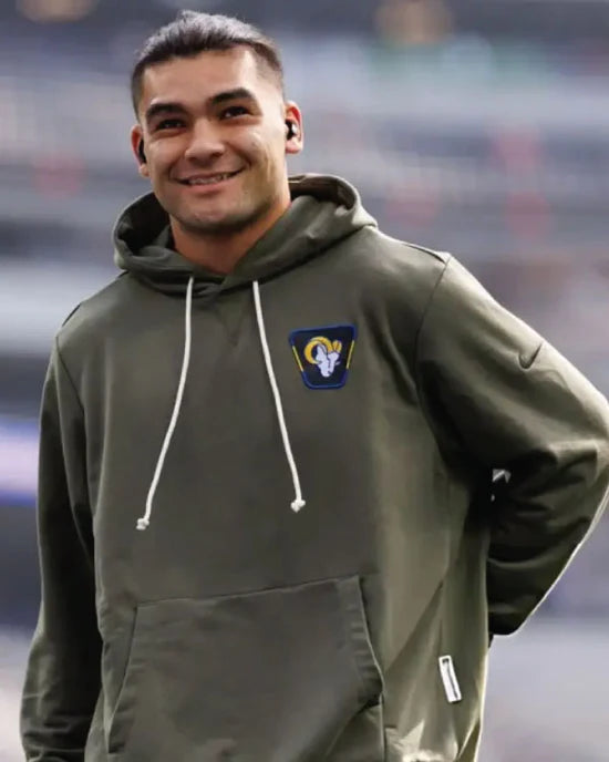 Dallas Jackets - Puka Nacua Los Angeles Rams 2025 Salute To Service Hoodie