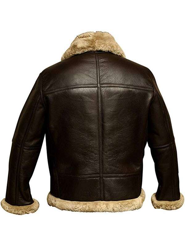 Mens RAF Bomber Aviator Shearling Jacket