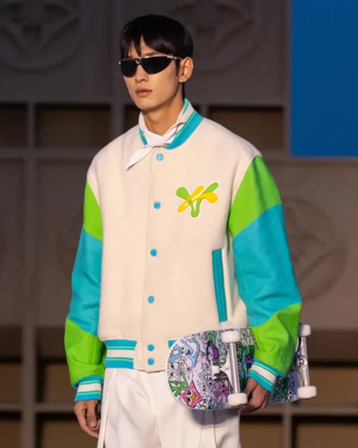 Rainbow Playground Varsity Jacket