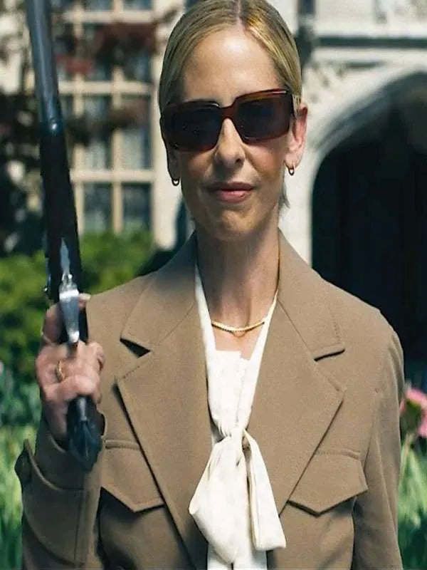 Dallas Jackets - Sarah Michelle Gellar Ready or Not 2 Here I Come Brown Blazer