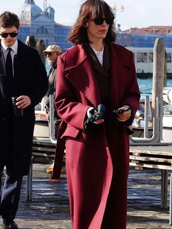 Dallas Jackets - Rebecca Hall The Beauty Maroon Trench Coat