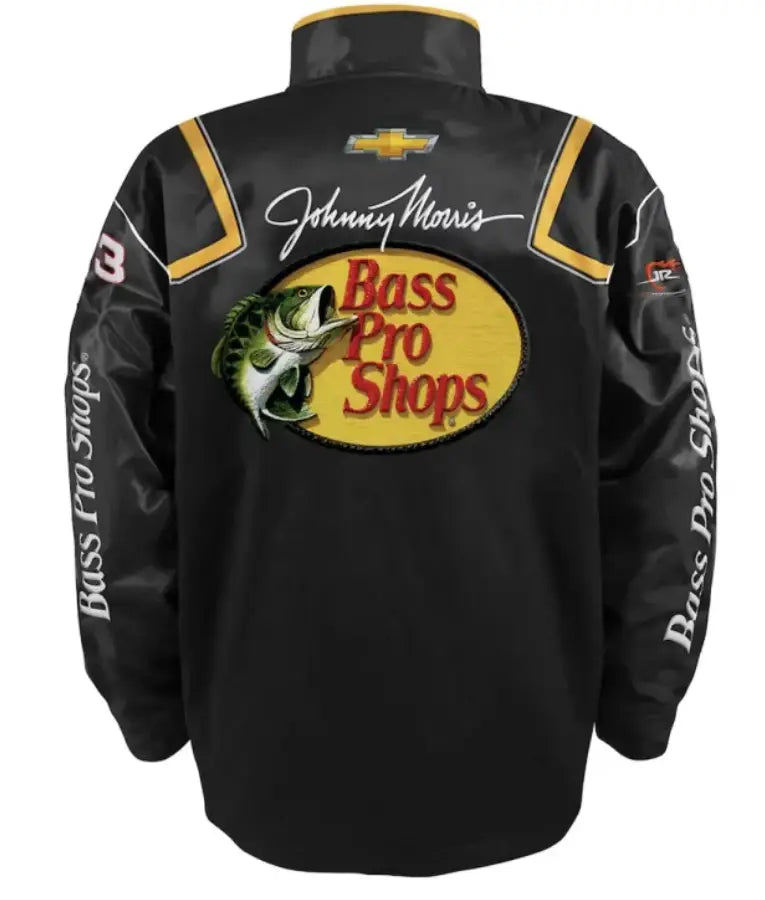 Bass Pro Shops Racing Twill Driver Full-Snap Black Jacket