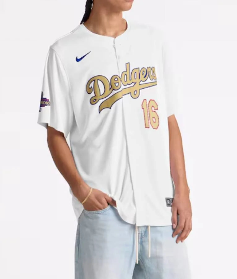 Los Angeles Dodgers 2025 White Gold Jersey