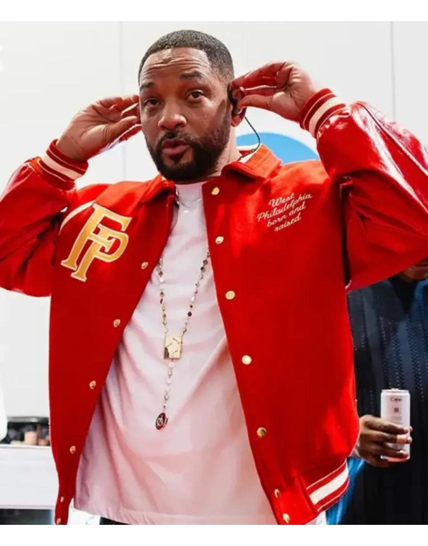 Will Smith Summertime Ball 2025 Red Varsity Jacket