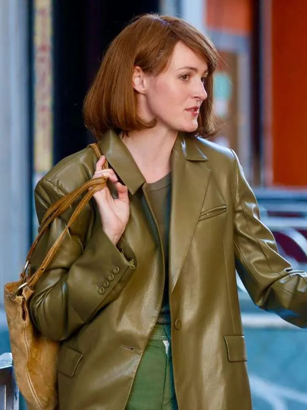 Renate Reinsve A Different Man 2024 Leather Blazer