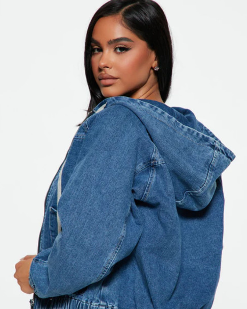 ResurrectedRides2024LaceyBlairHoodedDenimJacket