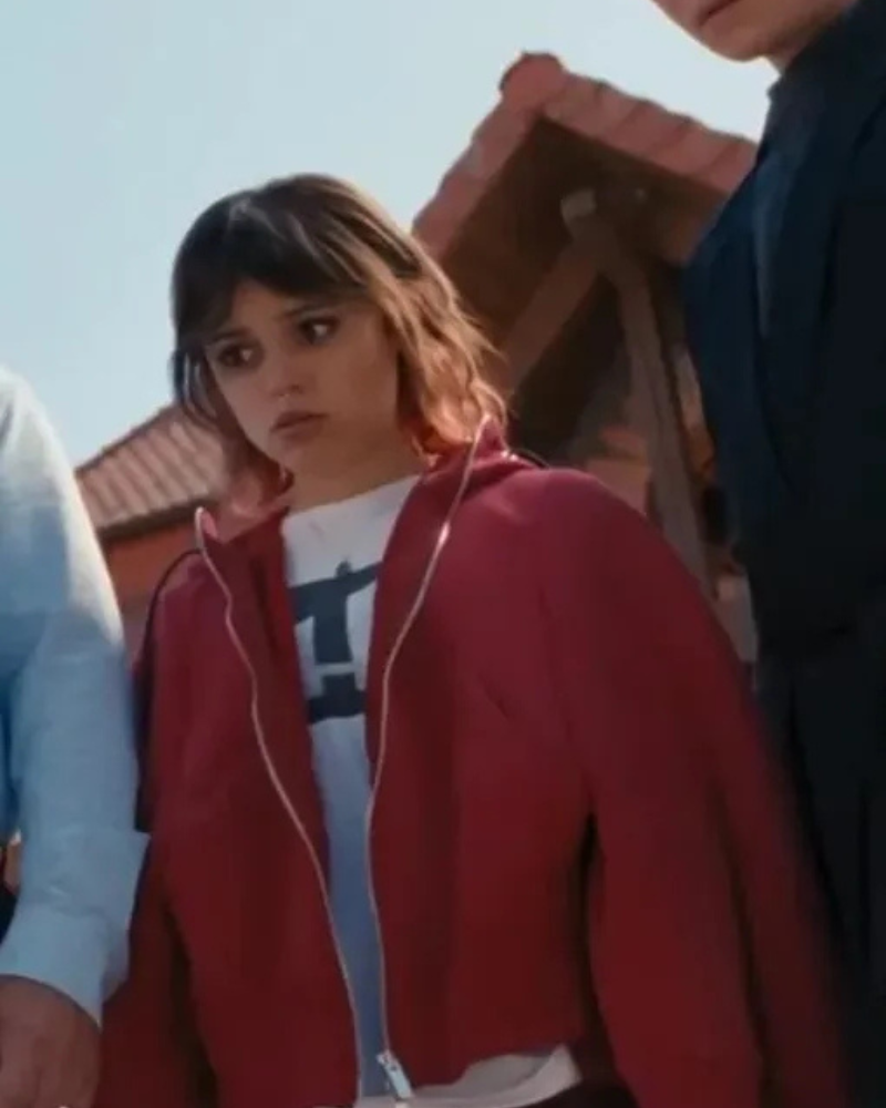 Death Of A Unicorn 2025 Jenna Ortega Red Hoodie