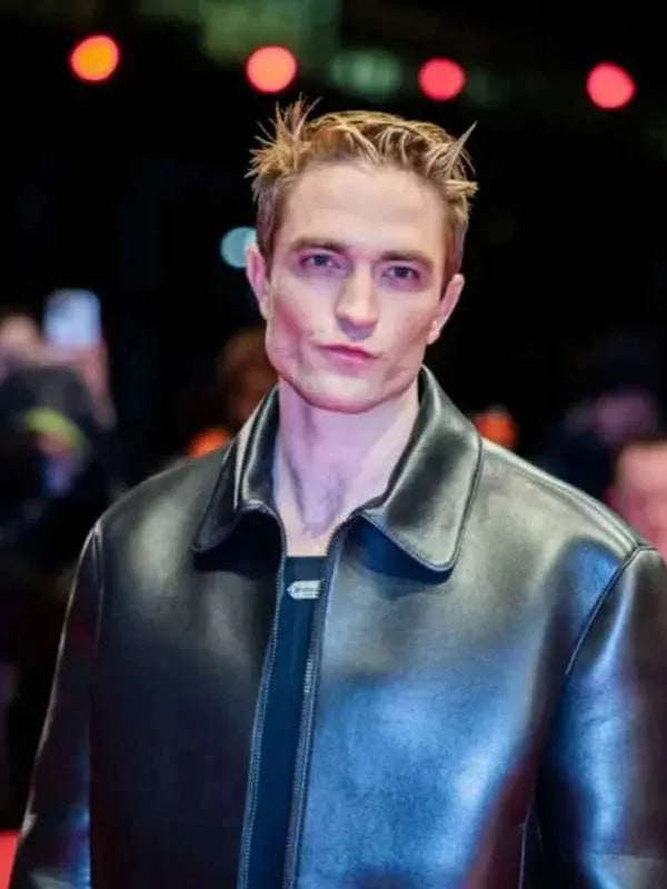 Robert Pattinson Mickey 17 Black Leather Jacket