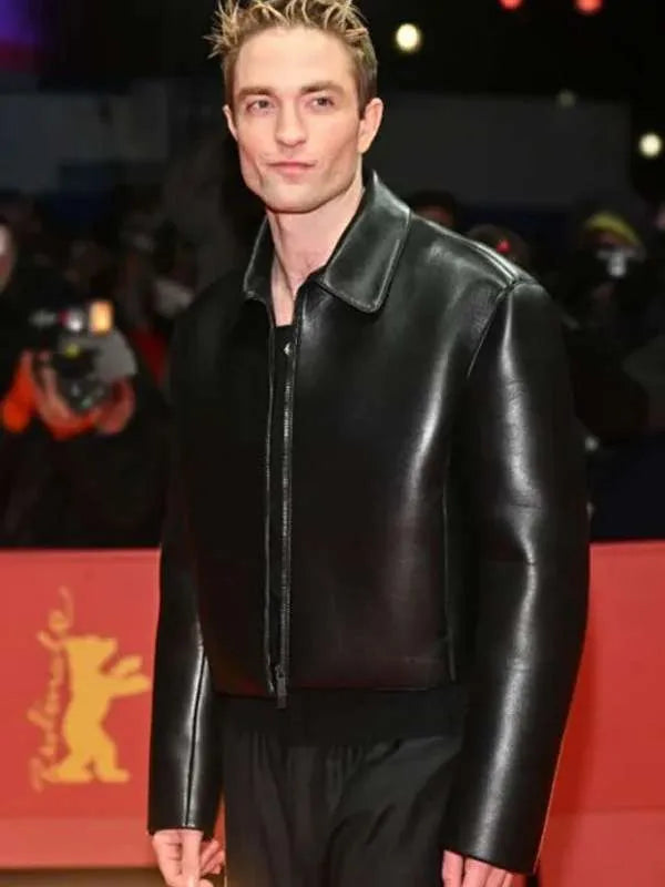 Robert Pattinson Mickey 17 Black Leather Jacket