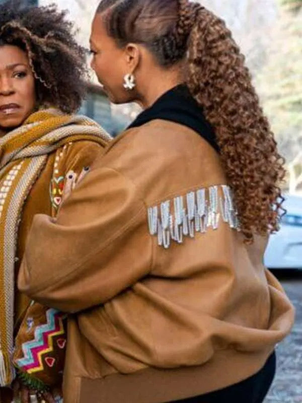 The Equalizer S03 Queen Latifah Brown Bomber Jacket