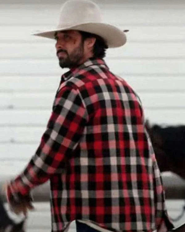 Ryan Bingham Yellowstone Season 3 Walker Red Plaid Jacket
