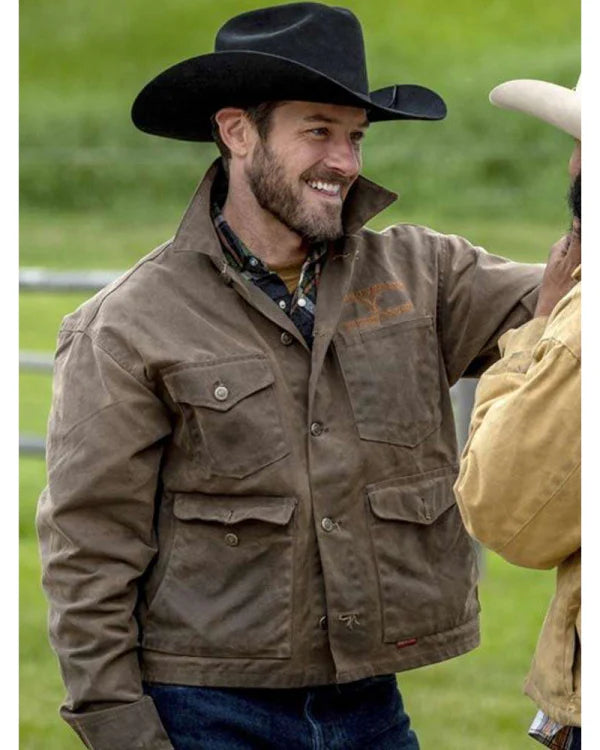Ryan Yellowstone Season 03 Ian Bohen Brown Jacket
