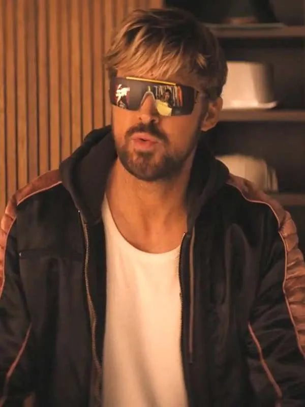 RyanGoslingTheFallGuy2024StuntTeamBlackBomberJacket