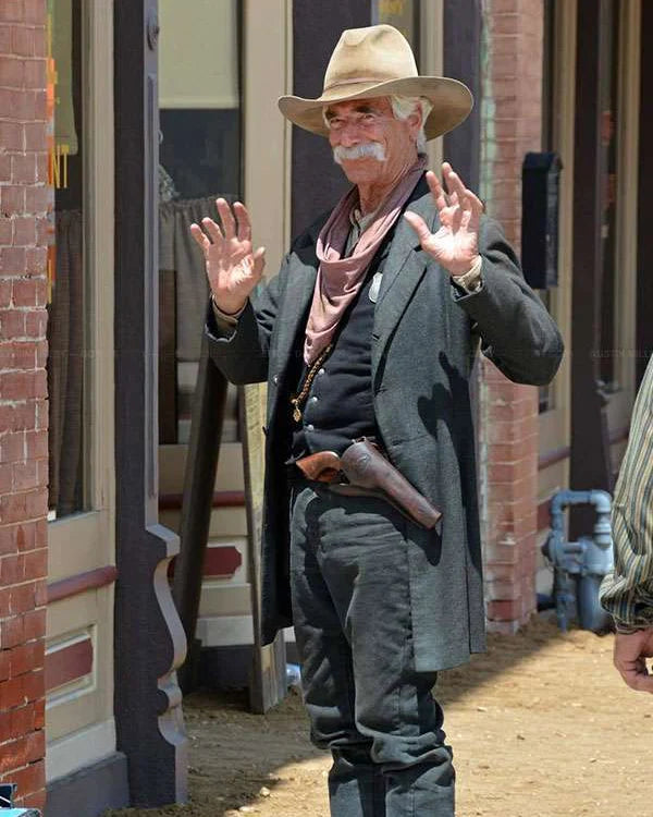 Sam Elliott Yellowstone 1883 Shea Brennan Black Trench Coat