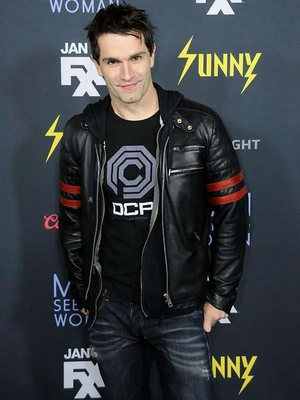 Sam Witwer Black Leather Jacket