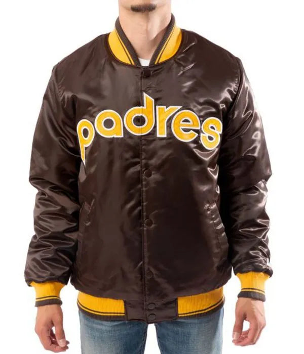 San Diego Padres Bomber Brown Jacket