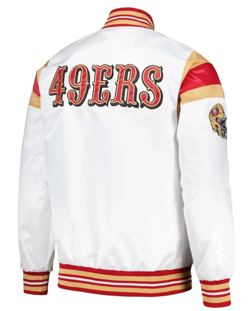 San Francisco 49ers White Varsity Jacket