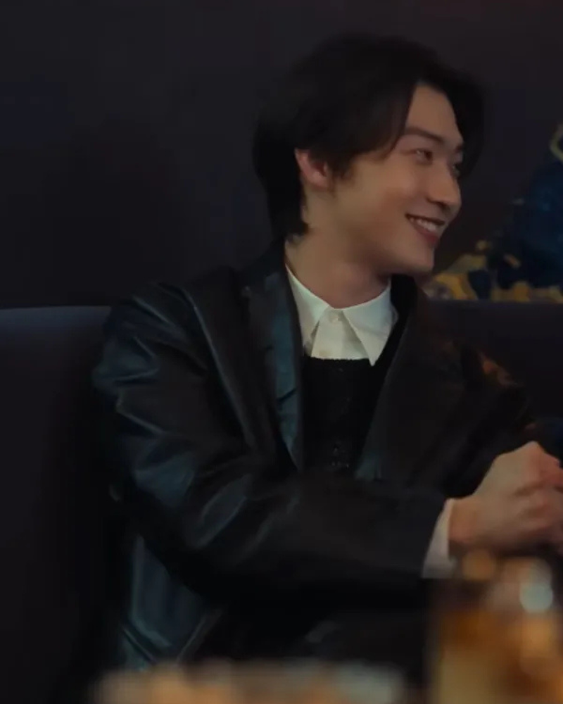 Sang-Heon-Lee-Xo-Kitty-S02-Tv-Series-Min-Ho-Black-Leather-Blazer