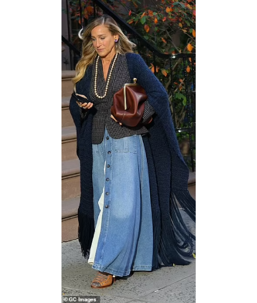 And Just Like That S03 Sarah Jessica Parker Denim Maxi Skirt