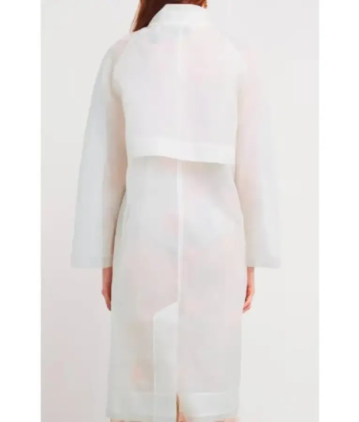 And Just Like That S03 Carrie Bradshaw Floral Applique Mesh Coat