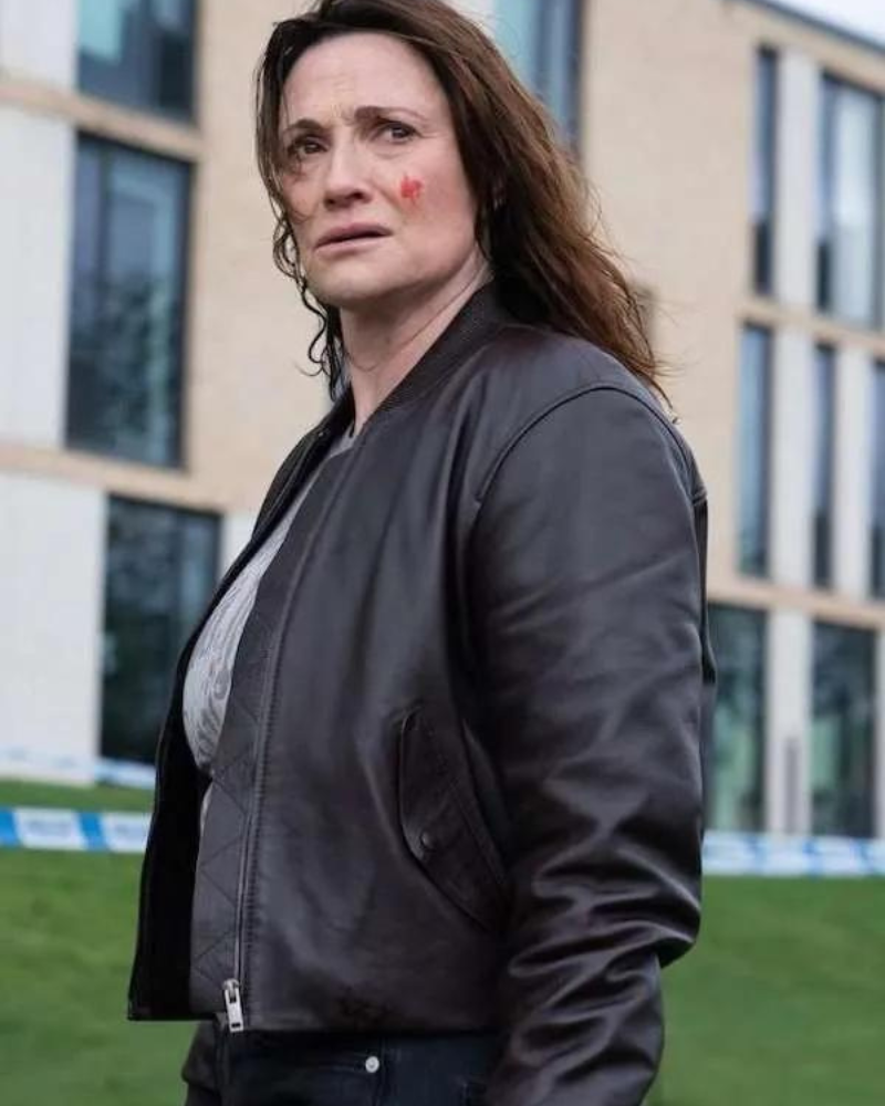 Pamela Curfew Bomber Leather Jacket