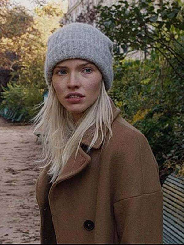Sasha Luss Anna Brown Wool Coat