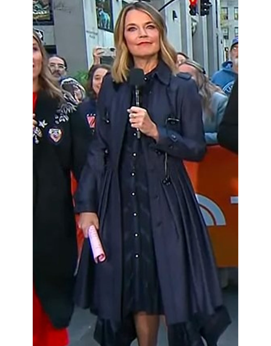 The Today Show 2025 Savannah Guthrie Toggle Trench Coat