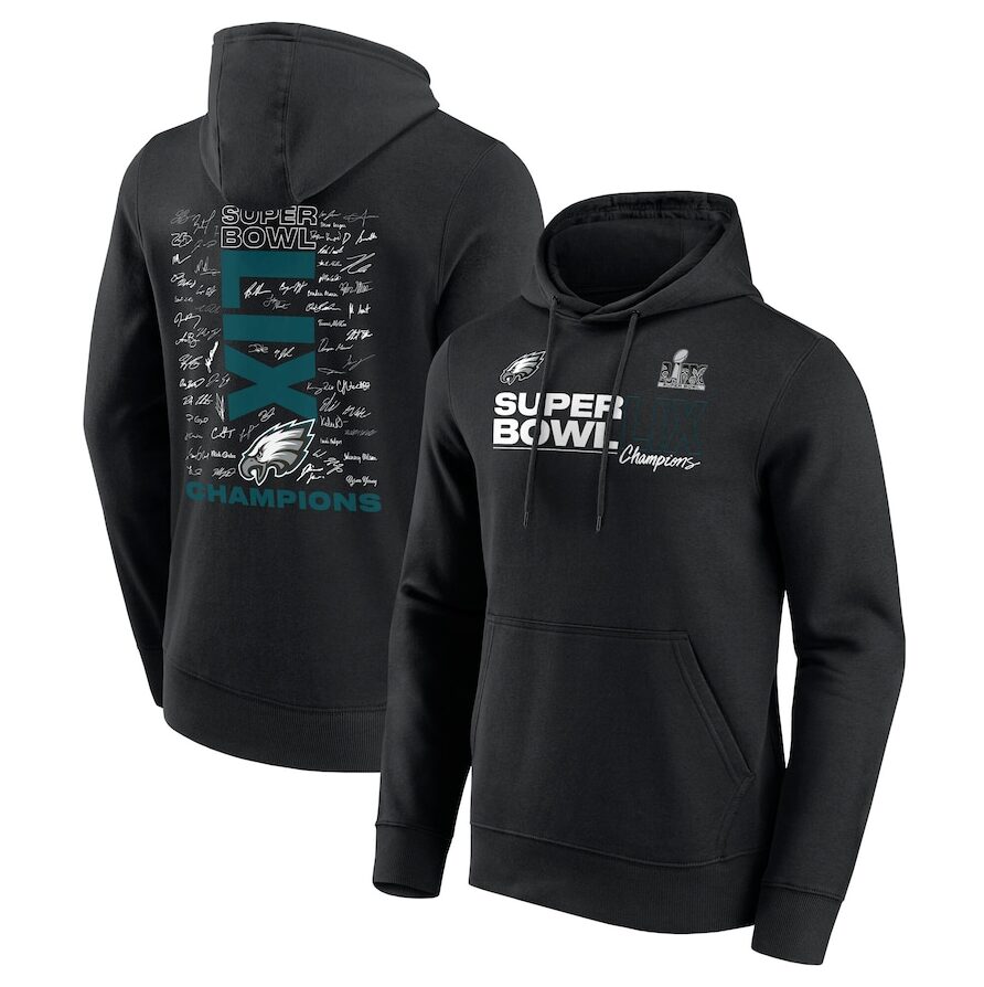 Eagles Super Bowl LIX Champions Roster Sign Hoodie