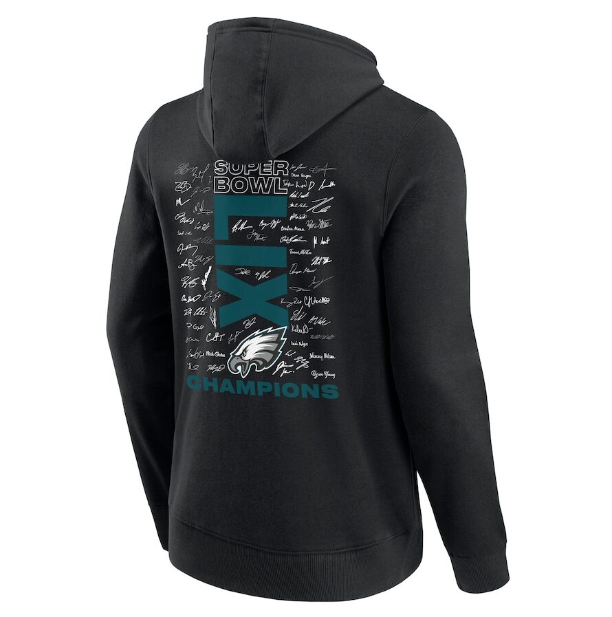 Eagles Super Bowl LIX Champions Roster Sign Hoodie