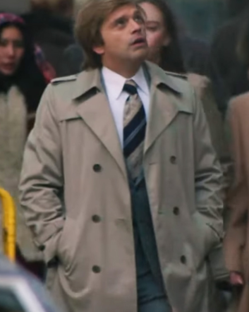 The Apprentice 2024 Sebastian Stan Beige Coat