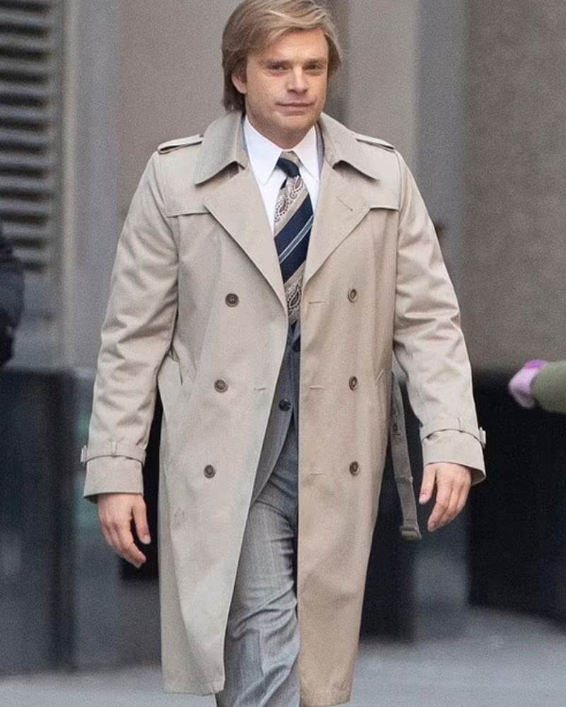The Apprentice 2024 Sebastian Stan Beige Coat