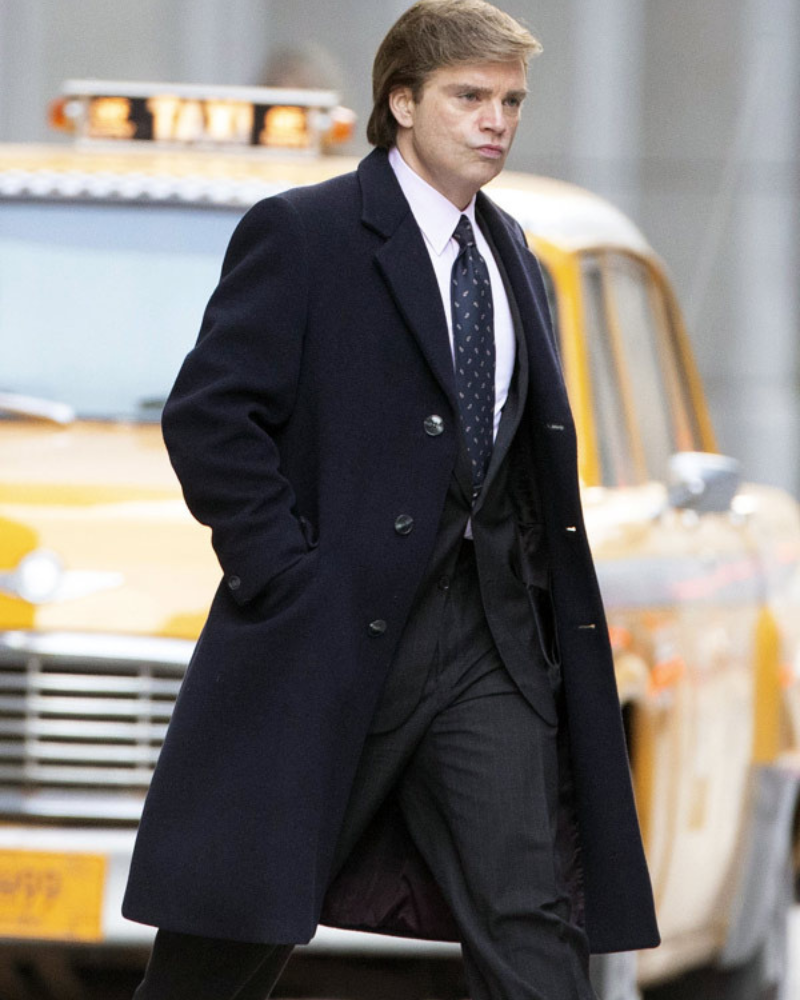 The Apprentice 2024 Sebastian Stan Black Coat