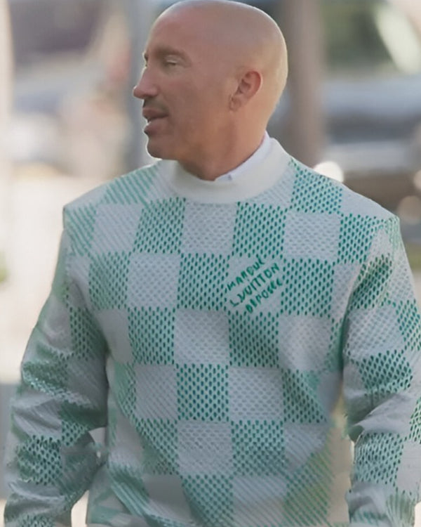 Selling Sunset Jason Checker Print Sweater