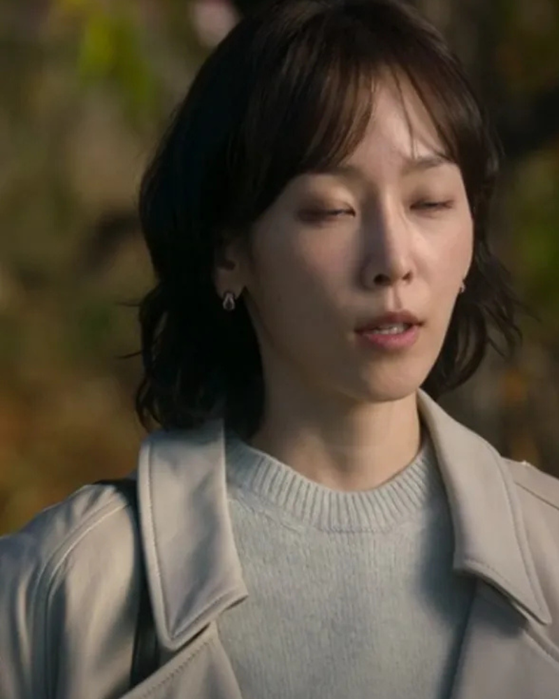 No In-ji The Trunk White Leather Coat