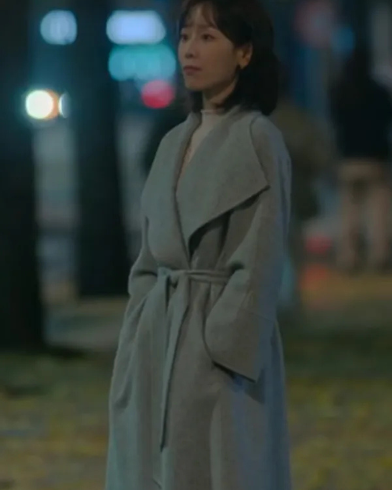 No In-ji The Trunk Tv Series Grey Wool Coat