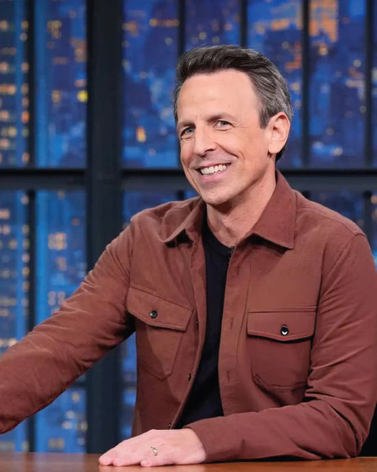 Seth Meyers Late Night With Seth Meyers S13 Brown Shirt