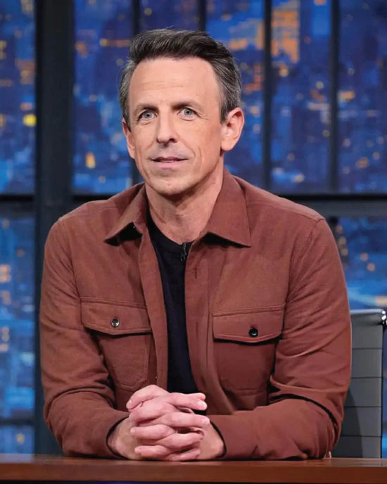 Seth Meyers Late Night With Seth Meyers S13 Brown Shirt