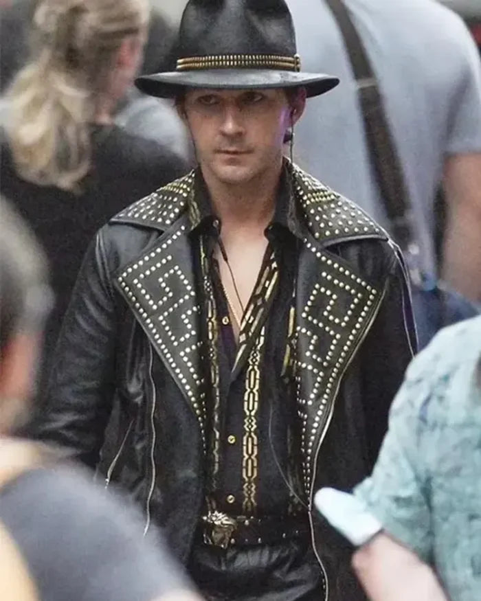 Shia LaBeouf Megalopolis 2024 Black Leather Jacket