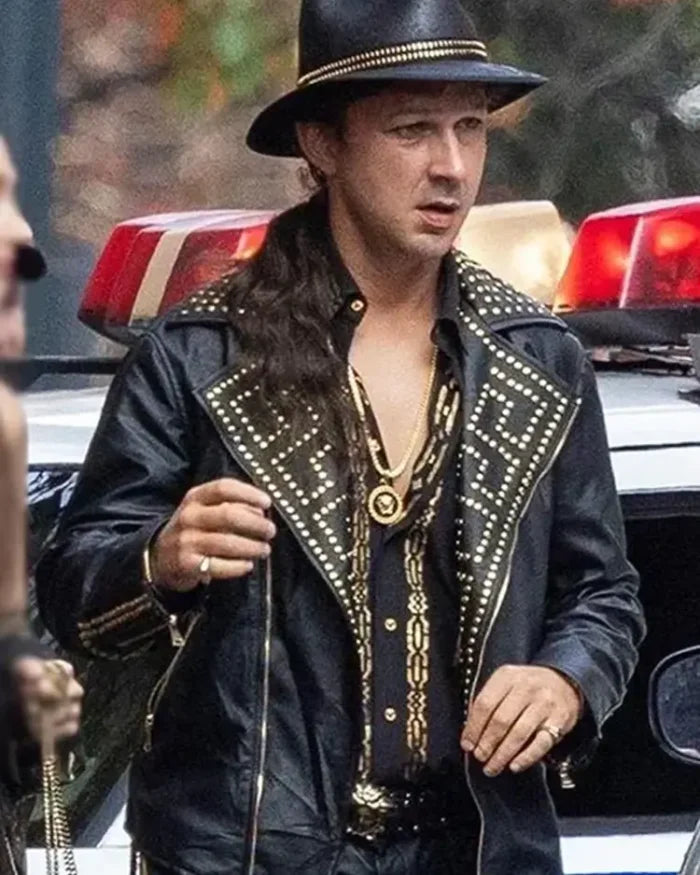 Shia LaBeouf Megalopolis 2024 Black Leather Jacket
