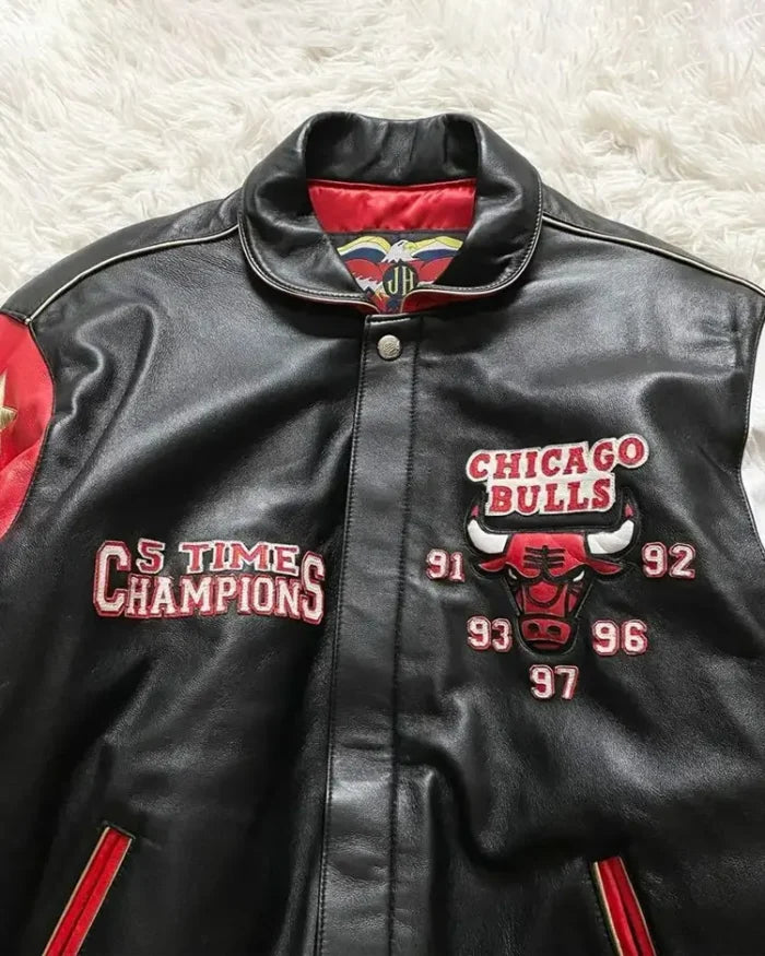 Jeff Hamilton NBA Chicago Bulls 5 Times Champion Jacket
