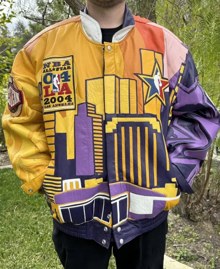 Jeff Hamilton LA Lakers 2004 Leather Jacket