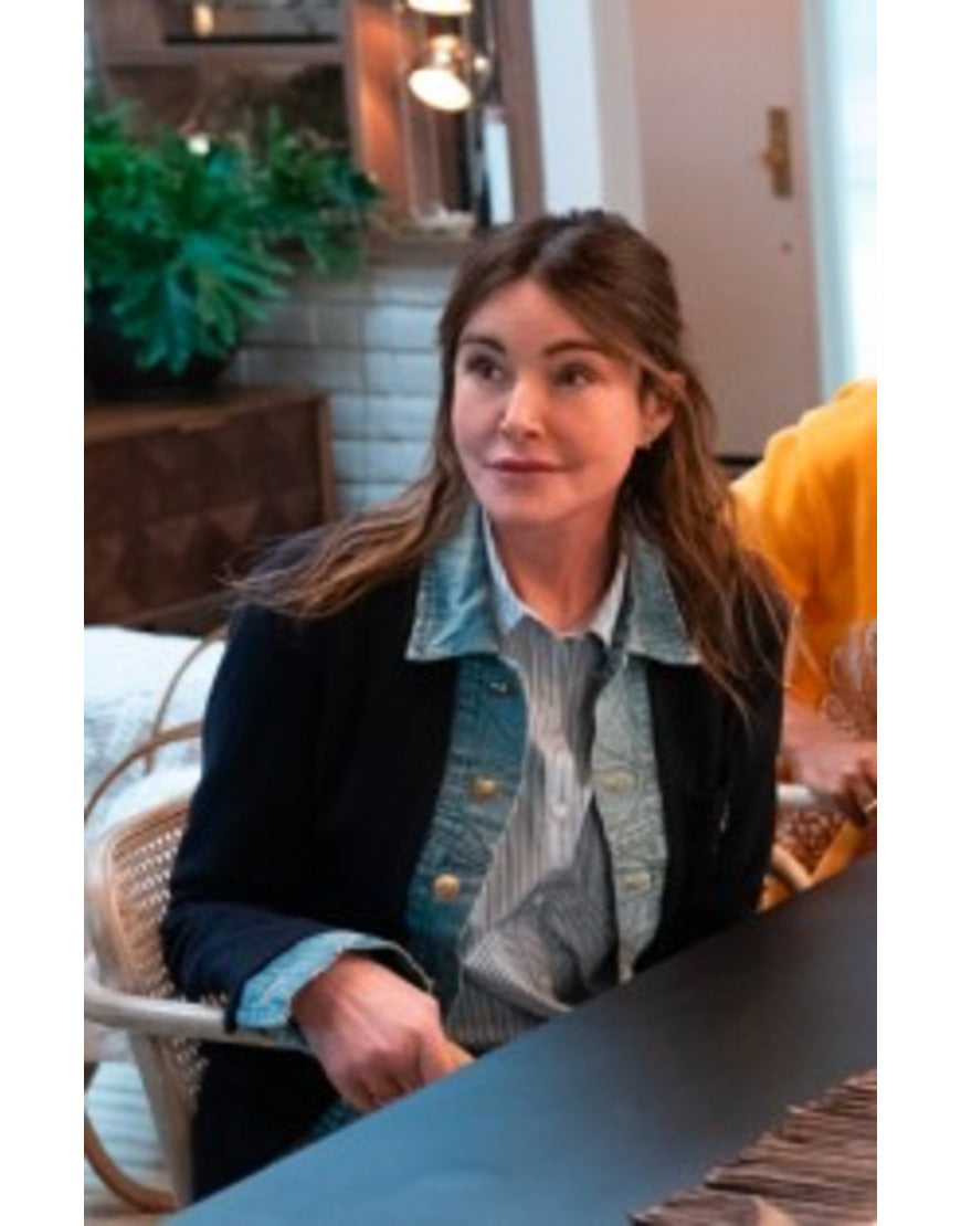 Shrinking S02 Christa Miller Denim Trim Blazer
